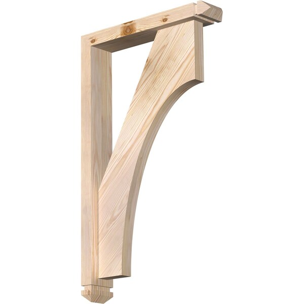 Ekena Millwork Westlake Arts and Crafts Smooth Bracket w/ Offset Brace, Douglas Fir, 3 1/2"W x 18"D x 30"H BKT0402X18X30WTL03SDF - main